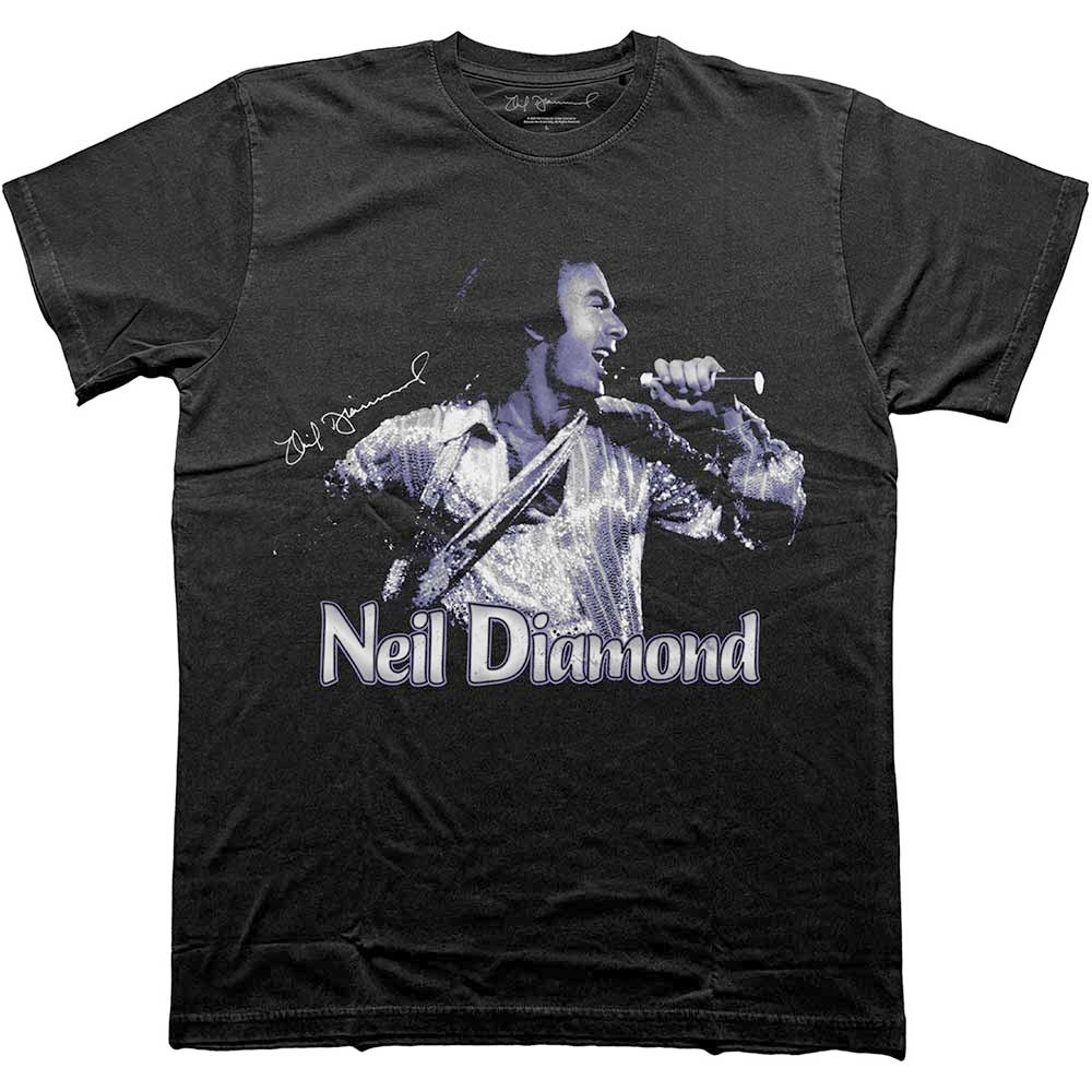 Neil Diamond - Singing Tshirt Homme - Noir